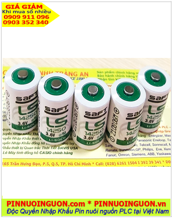 Saft LS14250, Pin máy đo âm thanh Extech _Pin Saft LS14250 lithium 3.6v 1/2AA 1200mAh (Xuất xứ Pháp)